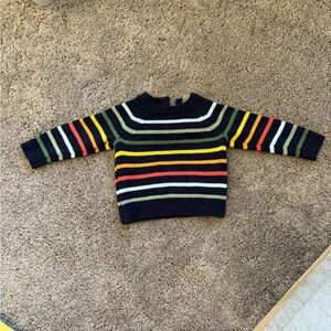 Primary rainbow striped sweater 12-18M